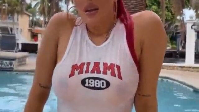 Justina Valentine Nude Show Boobs & Ass In Pool New Video Hot