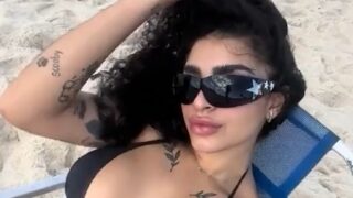 Bianca Censori Hot nude show on beach – new video